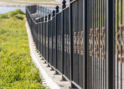 Abstract Steel Fence Design