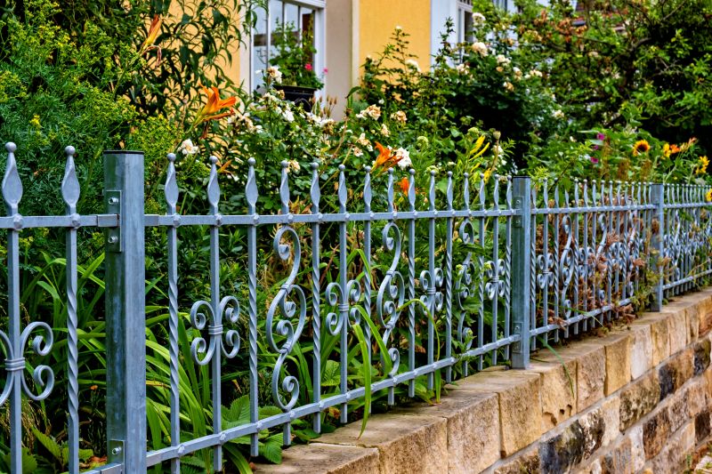 Nature-Inspired Steel Fence Art